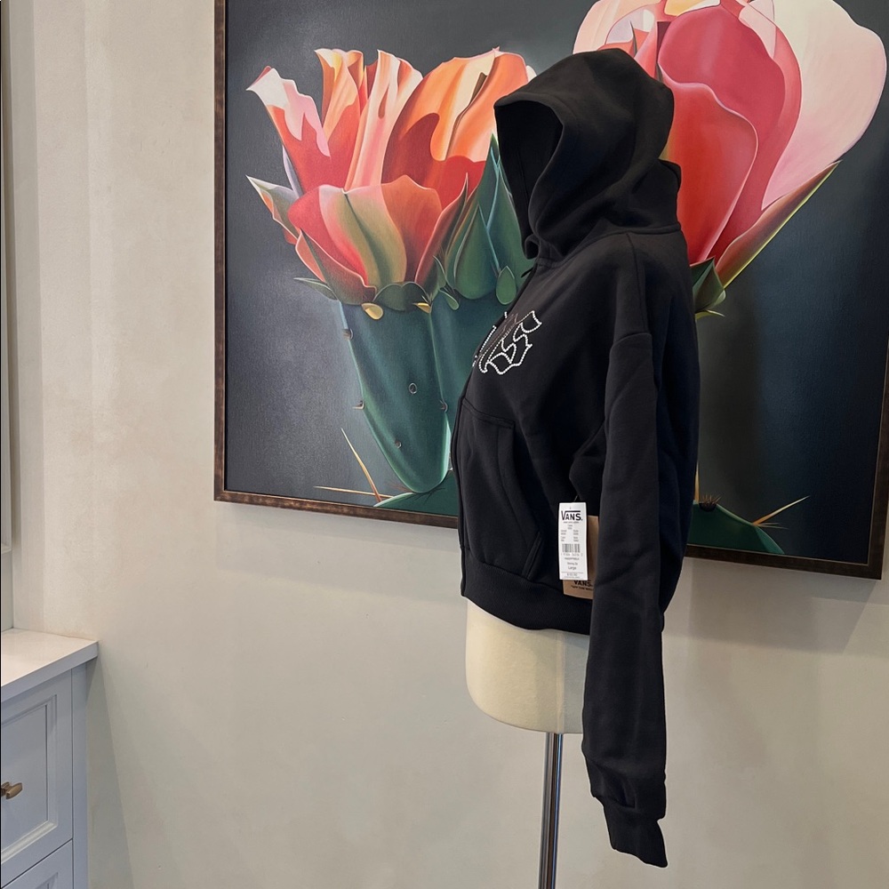 NWT Vans Shining Black Full-Zip Hoodie - Picture 6 of 12